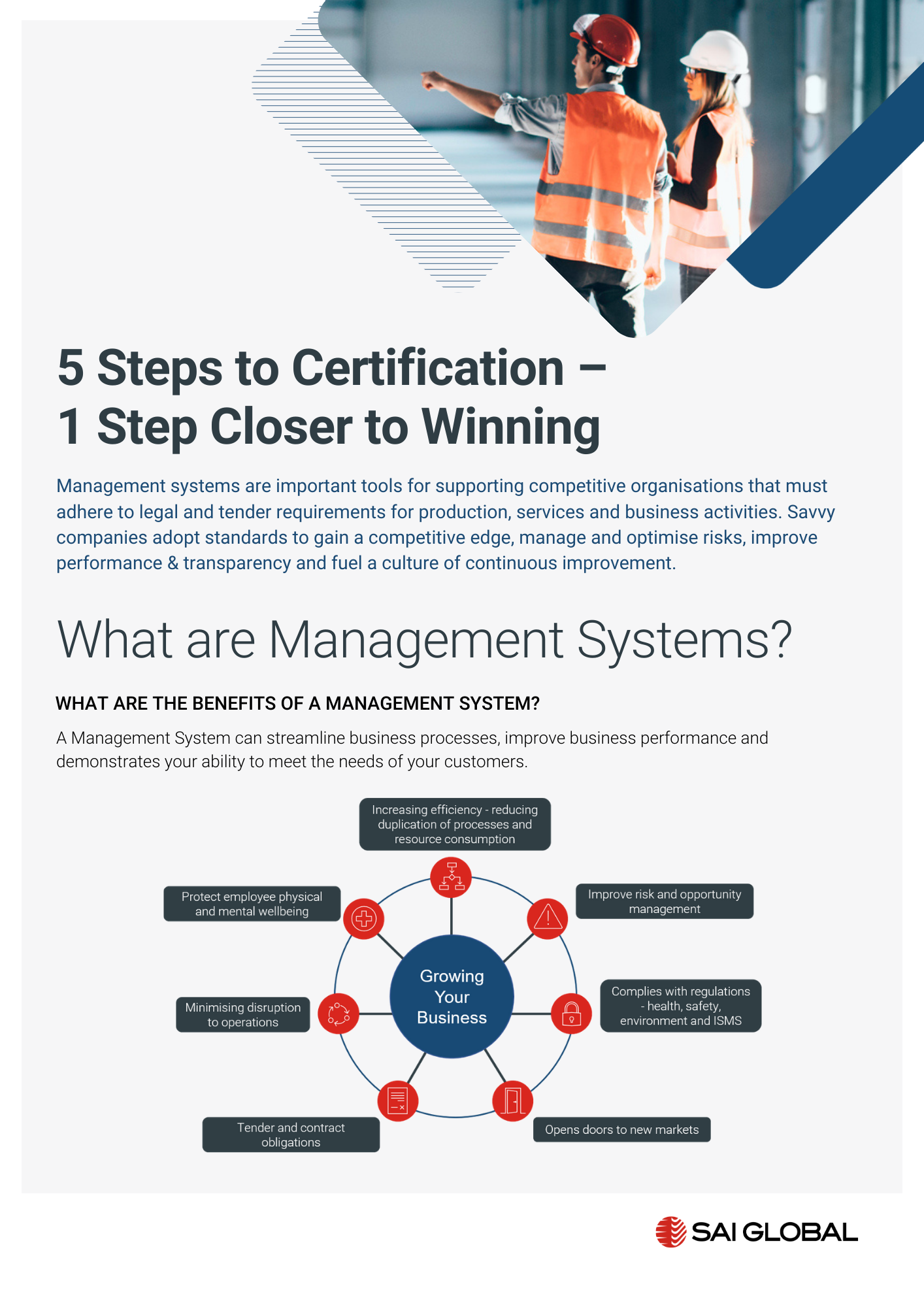 5 Steps To Certification 1 Step Closer To Winning Intertek Sai Global Australia