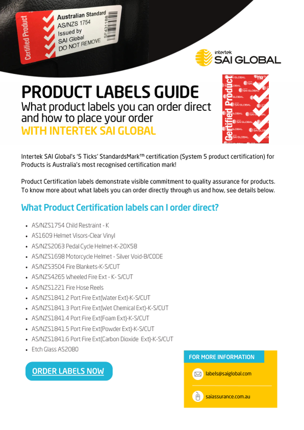 Product Services - Product Labels Guide and Order Form | Intertek SAI ...